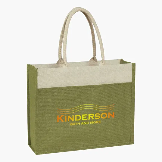 Jute Tote Bag With Front Pocket — view 3