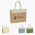 Jute Tote Bag With Front Pocket — view 4