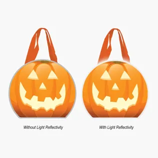 Picture For Reflective Halloween Pumpkin Tote Bag