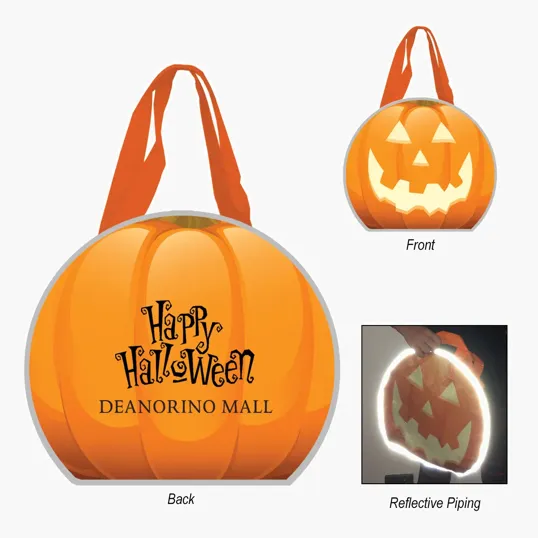 Reflective Halloween Pumpkin Tote Bag — view 3