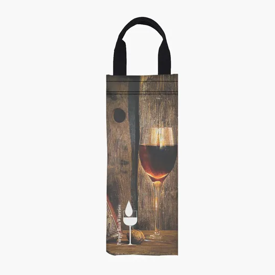 Canvas Wine Bag, 6" W x 16" H