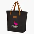 Heathered Collection Tote Bag with Leatherette Handles