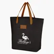 Heathered Collection Tote Bag with Leatherette Handles — view 2