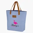 Heathered Collection Tote Bag with Leatherette Handles — view 3