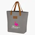 Heathered Collection Tote Bag with Leatherette Handles — view 5