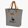 Heathered Collection Tote Bag with Leatherette Handles — view 6