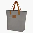 Heathered Collection Tote Bag with Leatherette Handles — view 10