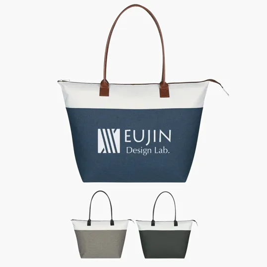 Regatta Tote Bag with Zippered Top and Leatherette Handles — view 7