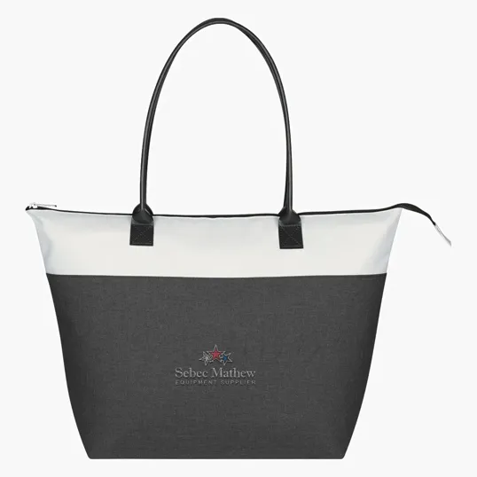Regatta Tote Bag with Zippered Top and Leatherette Handles — view 2