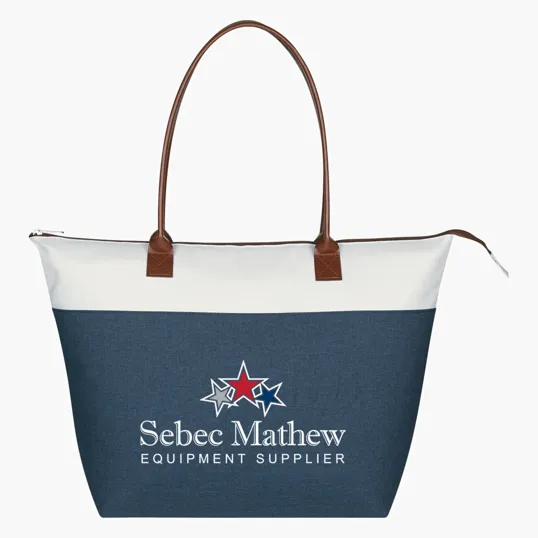 Regatta Tote Bag with Zippered Top and Leatherette Handles — view 3