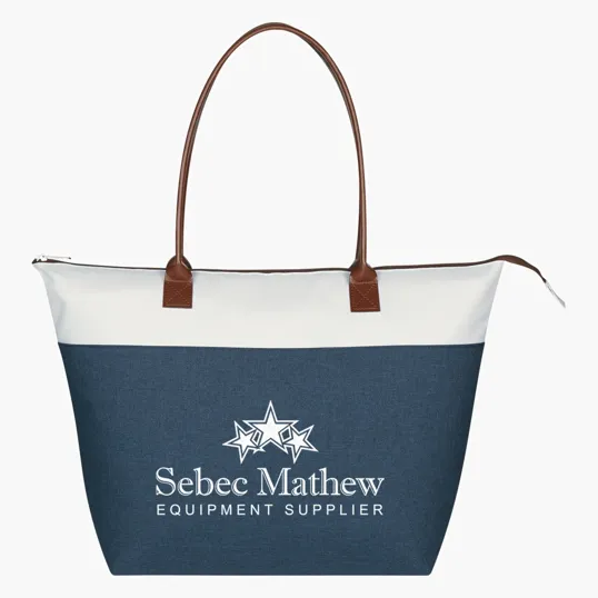 Regatta Tote Bag with Zippered Top and Leatherette Handles — view 9