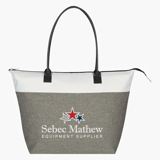 Regatta Tote Bag with Zippered Top and Leatherette Handles — view 5