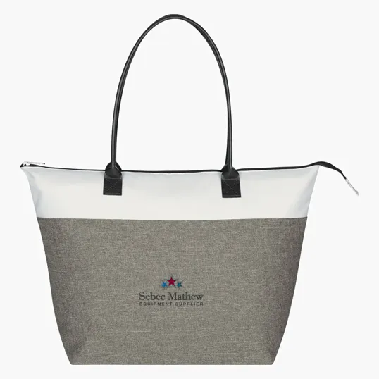 Regatta Tote Bag with Zippered Top and Leatherette Handles — view 6