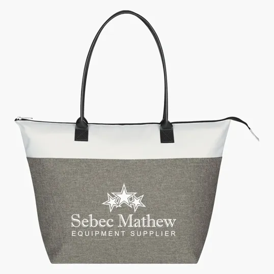 Regatta Tote Bag with Zippered Top and Leatherette Handles — view 10