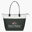 Regatta Tote Bag with Zippered Top and Leatherette Handles