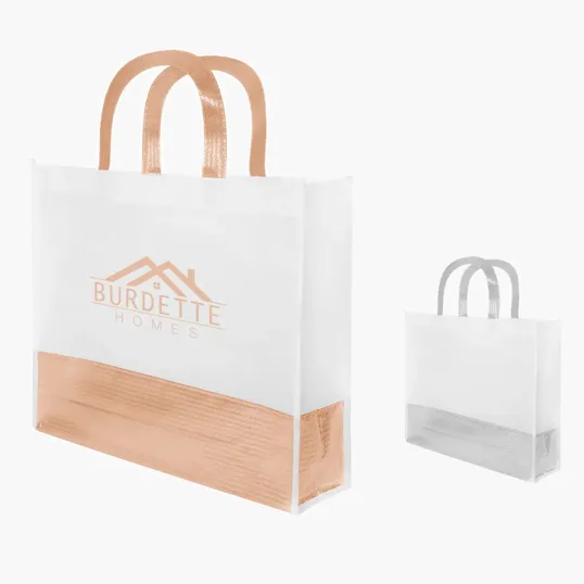 Flair Metallic Accent Non-Woven Tote Bag — view 2