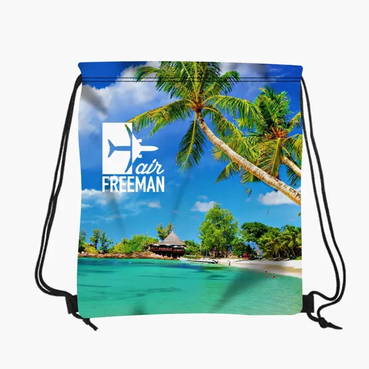 Polyester Drawstring Backpack, 16" W x 18" H