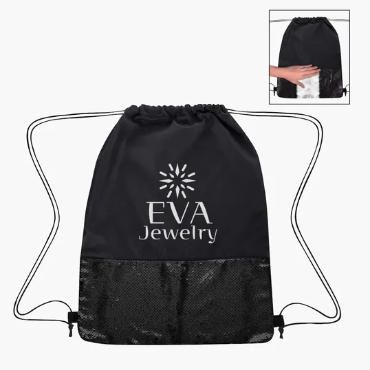 Flip Sequin Drawstring Bag — view 3