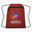 Tempe Drawstring Bag with Front Zippered Pocket