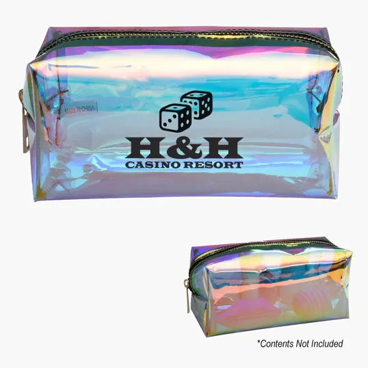 Hologram Vanity Bag with Gold Zipper — view 2
