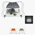 Reflective Heathered Frost Drawstring Bag — view 2