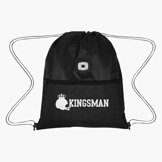 COB Light Up Heathered Drawstring Bag — view 3