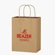 Kraft Paper Brown Shopping Bag - 8" x 10-1/4" — view 2