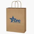Kraft Paper Shopping Bag, 10" x 13" — view 2