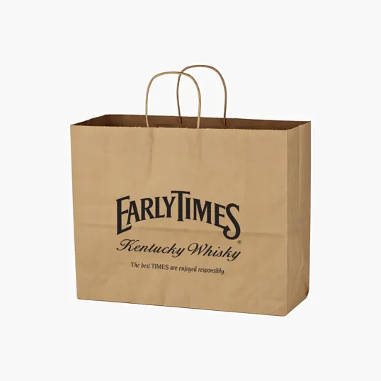Kraft Paper Brown Shopping Bag, 16" x 12-1/2" — view 2