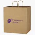 Kraft Paper Brown Shopping Bag, 14" x 15"