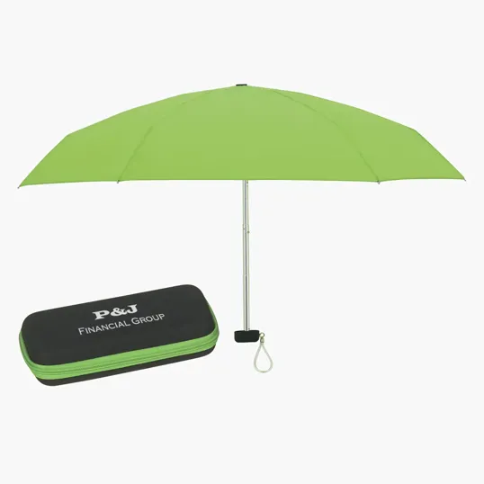 Arc Telescopic Folding Travel Umbrella with EVA Case — view 2