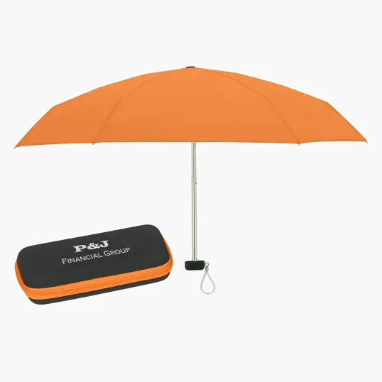 Arc Telescopic Folding Travel Umbrella with EVA Case — view 3