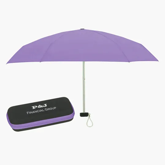 Arc Telescopic Folding Travel Umbrella with EVA Case — view 4