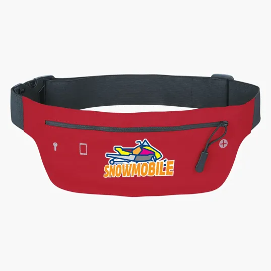 Running Belt Fanny Pack with Zippered Pockets — view 2