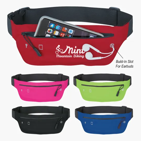 Running Belt Fanny Pack with Zippered Pockets — view 7