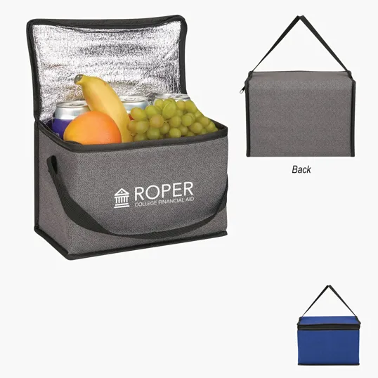 Heathered Non-Woven Cooler Lunch Bag — view 2