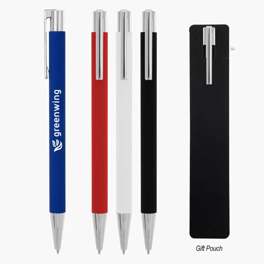 Beatrix Rubberized Aluminum Plunger Pen