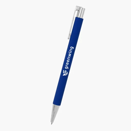 Beatrix Rubberized Aluminum Plunger Pen — view 3