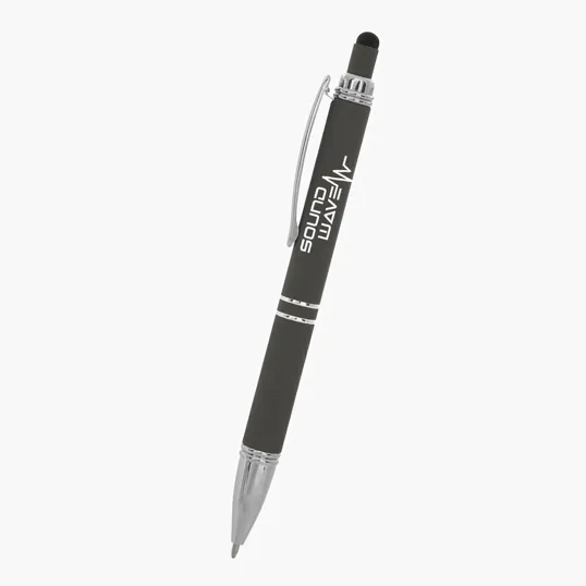 Quilted Stylus Pen with Rubberized Recycled Aluminum Body — view 5