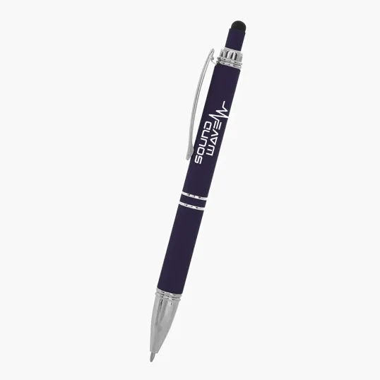 Quilted Stylus Pen with Rubberized Recycled Aluminum Body — view 7
