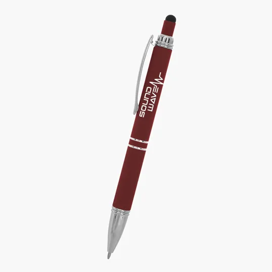 Quilted Stylus Pen with Rubberized Recycled Aluminum Body — view 8