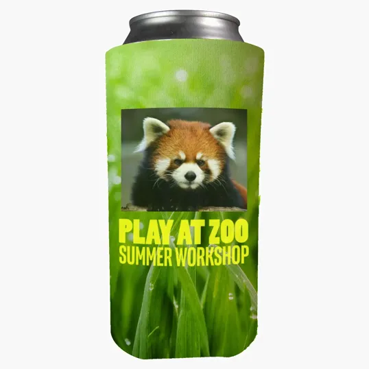 Full Color Tall Boy Coolie, 16 Oz.