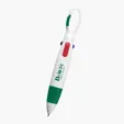 Quatro Carabiner Pen, 4 Ink Colors — view 3