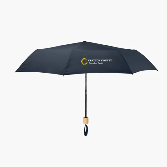 41" Arc Umbrella with 100% RPET Canopy & Bamboo Handle — view 2