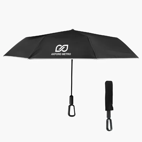 46" Arc Reflective Umbrella with Carabiner Handle — view 6