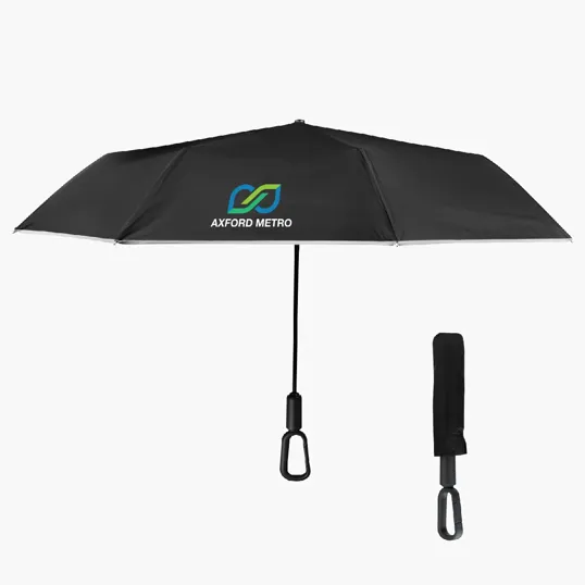 46" Arc Reflective Umbrella with Carabiner Handle
