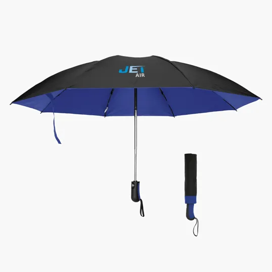 46" Arc Two-Tone rPET Inversion Umbrella — view 3
