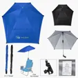 50" Arc SPF 50 Chair Umbrella with 100% rPET Canopy