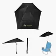 50" Arc SPF 50 Chair Umbrella with 100% rPET Canopy — view 2