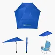 50" Arc SPF 50 Chair Umbrella with 100% rPET Canopy — view 3